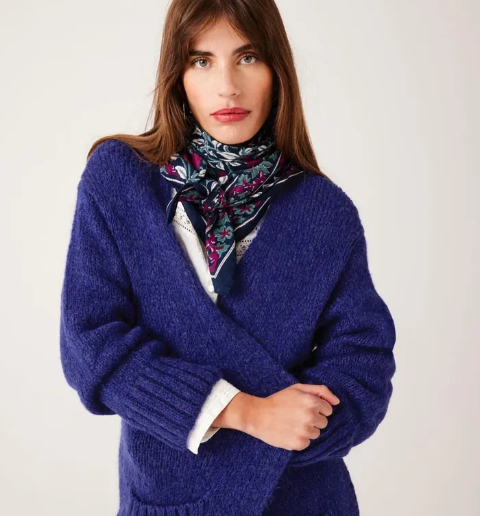 Women Long Cardigan 8211 Blue Promod Jumpers And Cardigans Women Long Cardigan 8211 Blue Promod Jumpers And Cardigans