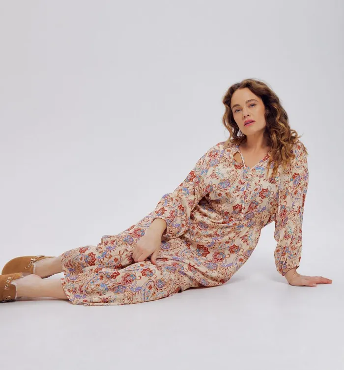 Women Long Patterned Dress 8211 Multicolour Print Promod Dresses Women Long Patterned Dress 8211 Multicolour Print Promod Dresses