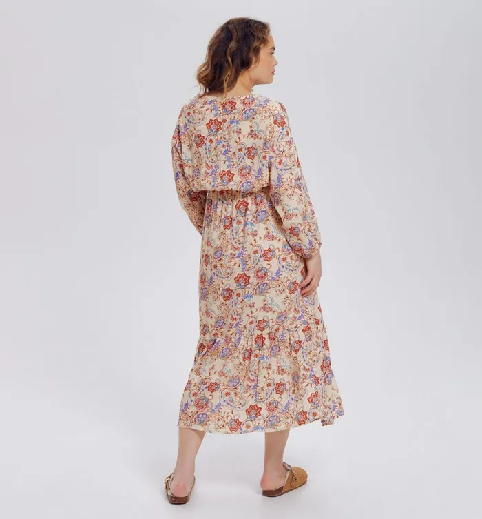 Women Long Patterned Dress 8211 Multicolour Print Promod Dresses Women Long Patterned Dress 8211 Multicolour Print Promod Dresses