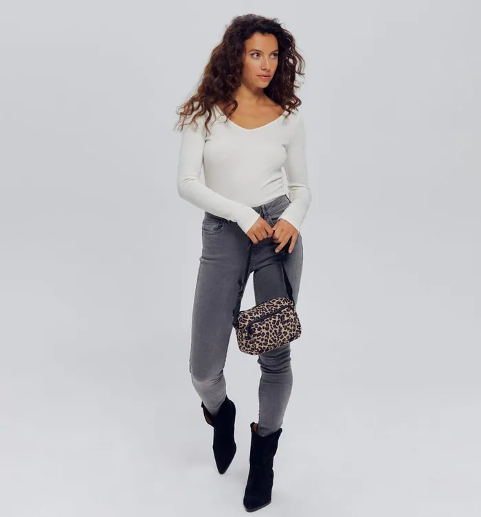 Women Long Sleeved Rib Top 8211 Ecru Promod Tops Women Long Sleeved Rib Top 8211 Ecru Promod Tops