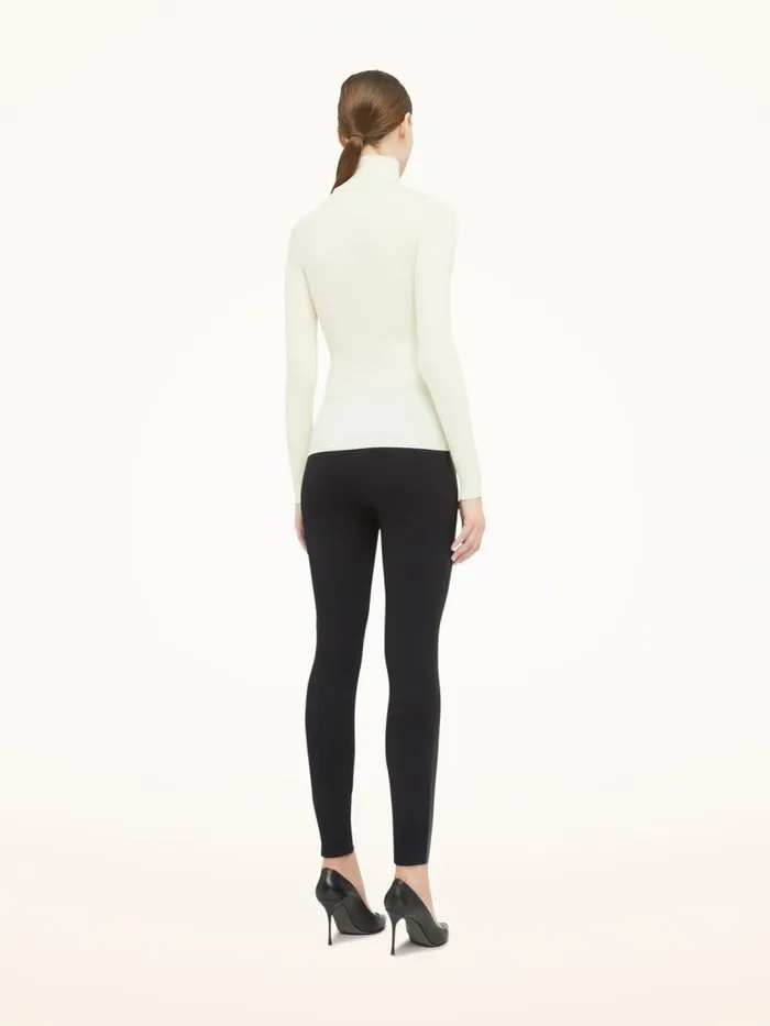 Women Longsleeved Tops Wolford Merino Fine Rib Top Long Sleeve Ecrue