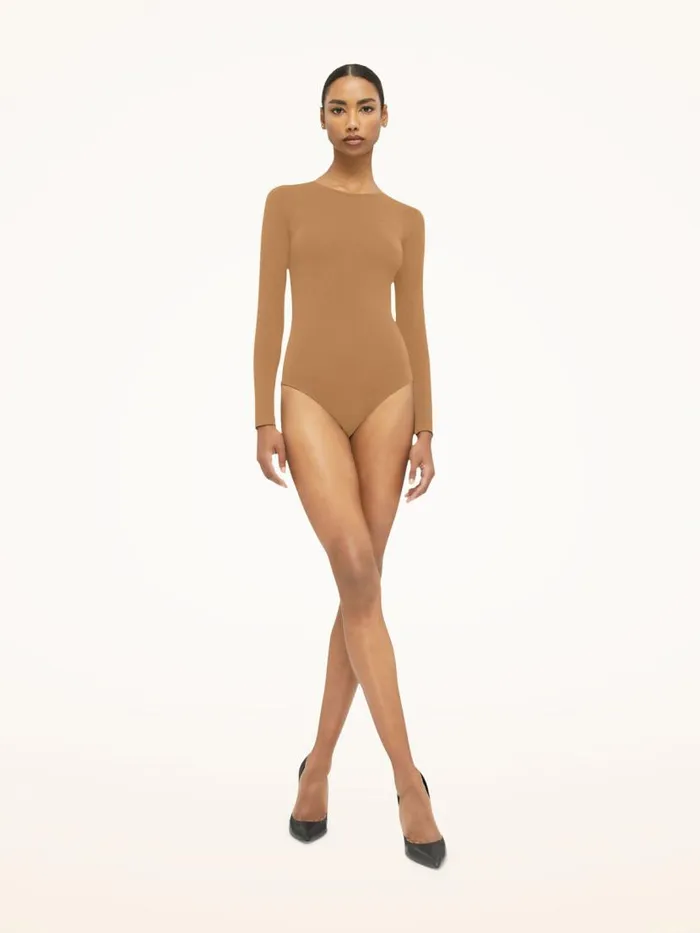Women Longsleeve Bodies Wolford Berlin Body Mocha