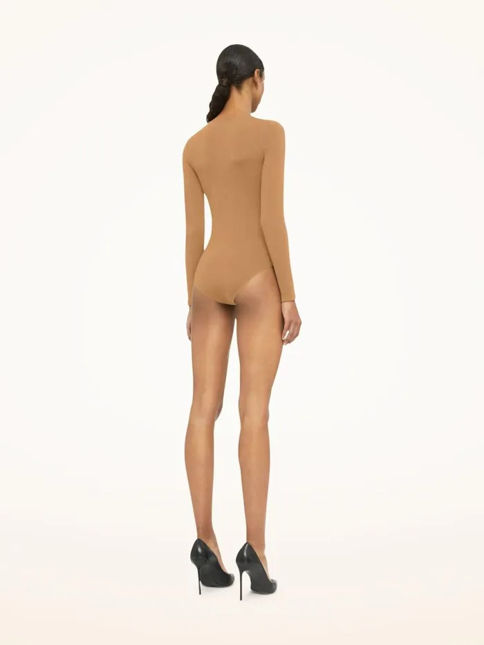 Women Longsleeve Bodies Wolford Berlin Body Mocha