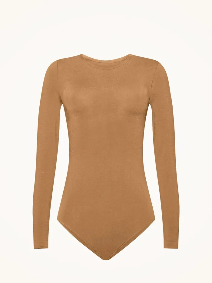 Women Longsleeve Bodies Wolford Berlin Body Mocha