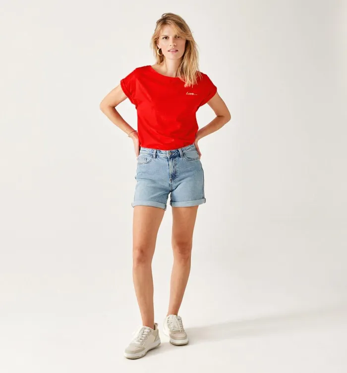 Women Love039 Top 8211 Red Promod Tops Women Love039 Top 8211 Red Promod Tops