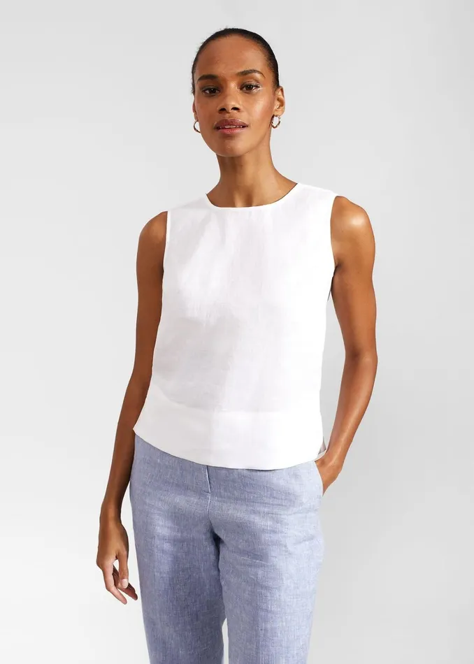 Women Malindi Linen Top White Hobbs Tops