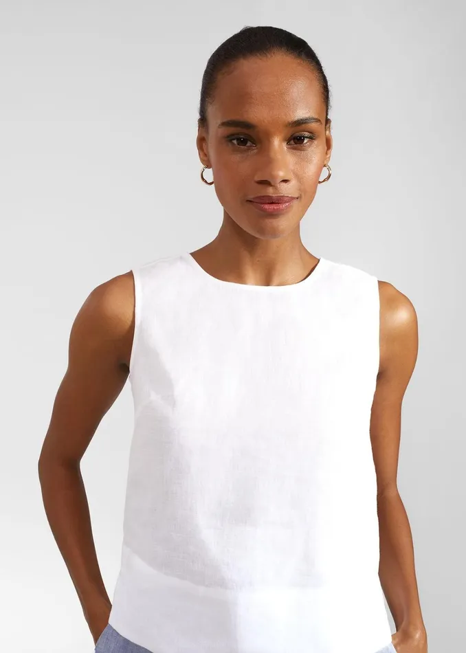 Women Malindi Linen Top White Hobbs Tops