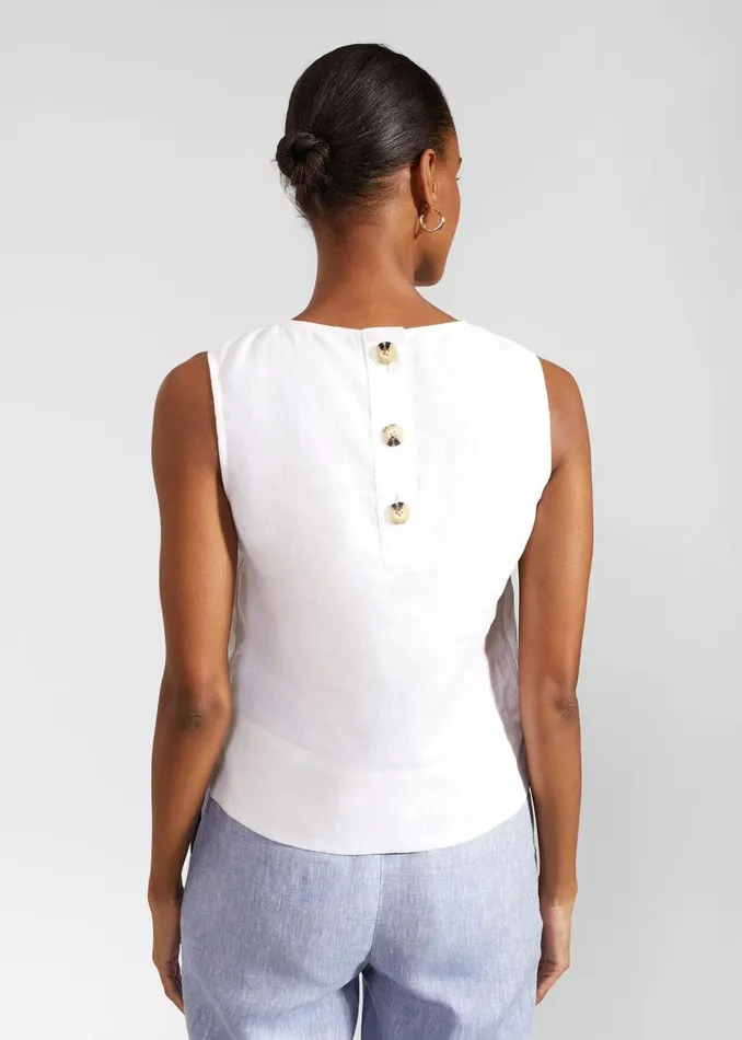Women Malindi Linen Top White Hobbs Tops