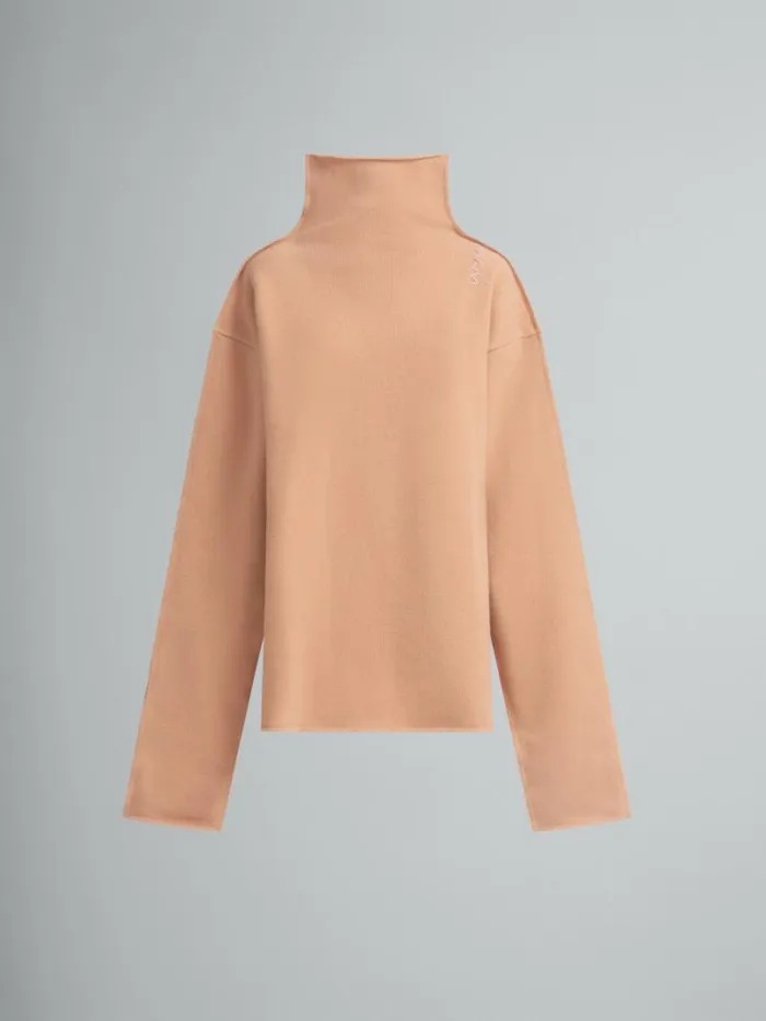 Women Marni Knitwear Peach Pink Wool Sweater