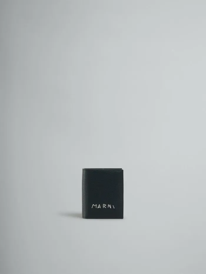 Women Marni Wallets and Small Leather Goods Black Leather ZipAround Bifold Wallet With Marni Mending Women Marni Wallets and Small Leather Goods Black Leather ZipAround Bifold Wallet With Marni Mending