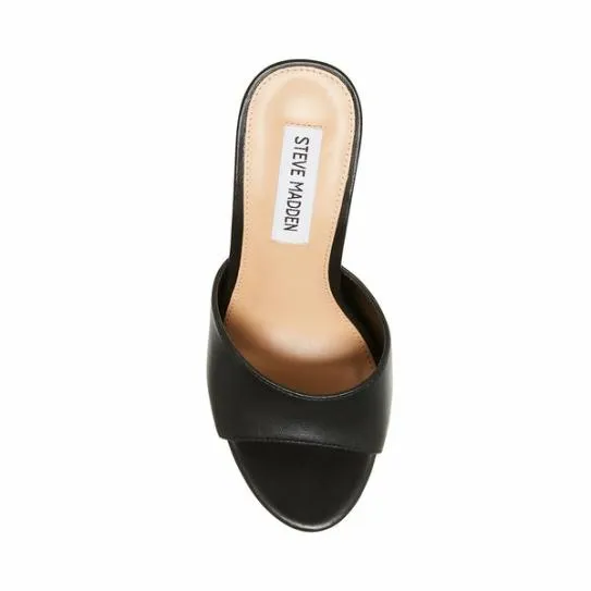 Women MARVELOUS BLACK LEATHER Black Leather Steve Madden Sandals Women MARVELOUS BLACK LEATHER Black Leather Steve Madden Sandals