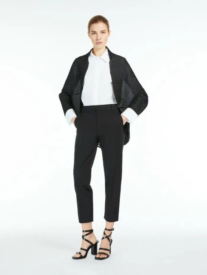 Women Max Mara Capes Plisspleated Shrug Black