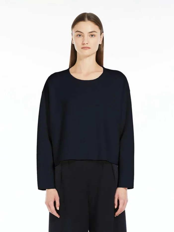 Women Max Mara Knitwear Boxy Wool Jumper Ultramarine