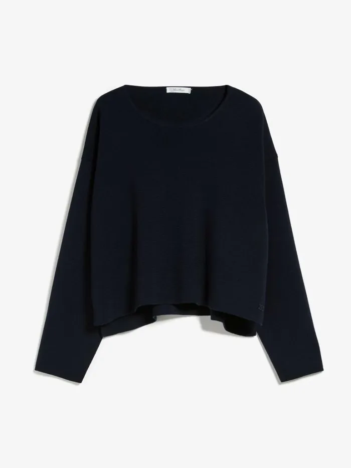Women Max Mara Knitwear Boxy Wool Jumper Ultramarine