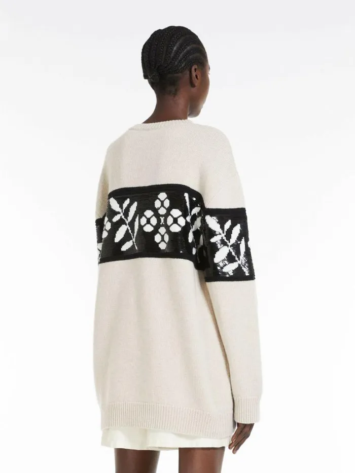 Women Max Mara Knitwear Wool And Cashmere Pullover Beige