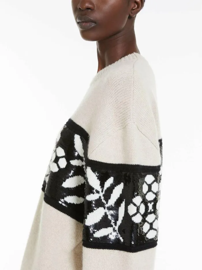 Women Max Mara Knitwear Wool And Cashmere Pullover Beige