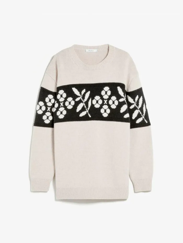 Women Max Mara Knitwear Wool And Cashmere Pullover Beige