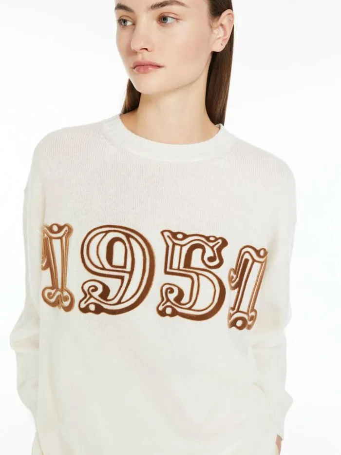 Women Max Mara Knitwear Wool And Cashmere Pullover White