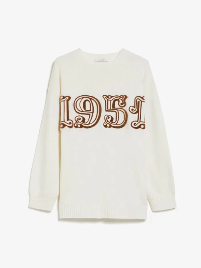Women Max Mara Knitwear Wool And Cashmere Pullover White