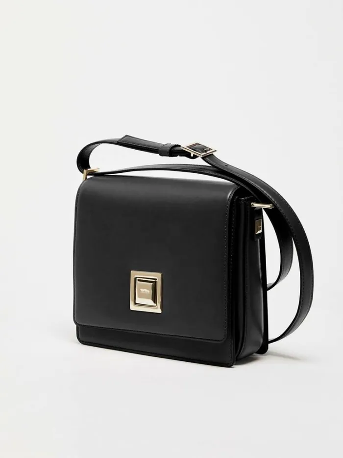 Women Max Mara MM Bag Medium Leather MM Bag Black