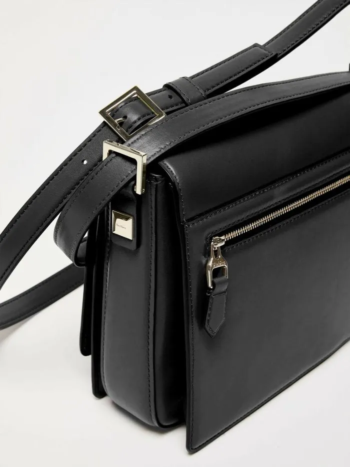 Women Max Mara MM Bag Medium Leather MM Bag Black