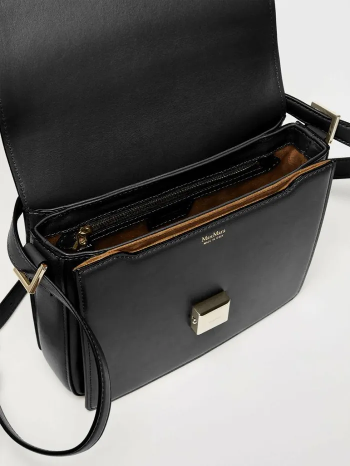 Women Max Mara MM Bag Medium Leather MM Bag Black