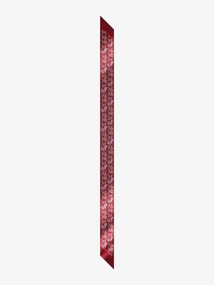 Women Max Mara Scarves And Foulards Printed Silk Bandeau Dark Red