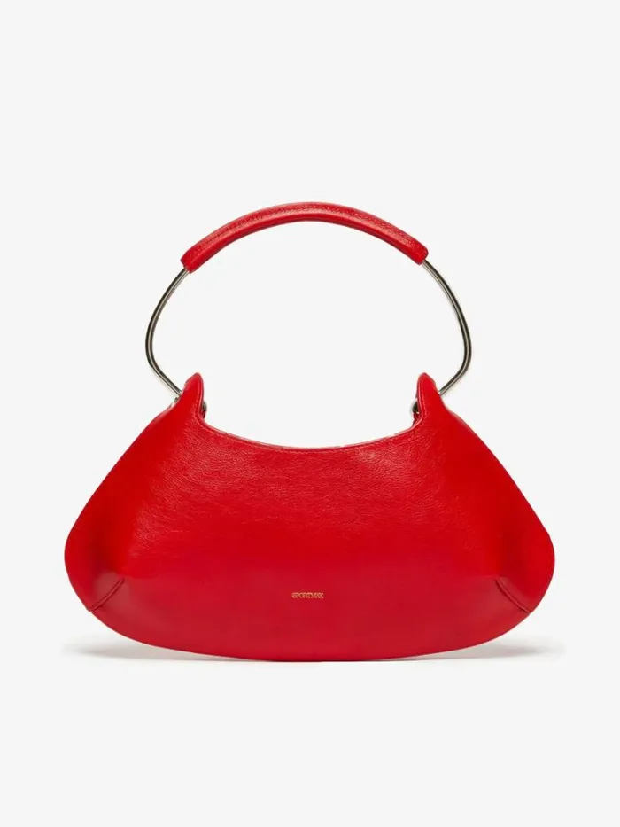 Women Max Mara Sportmax Bag Medium Leather Caju Bag Red