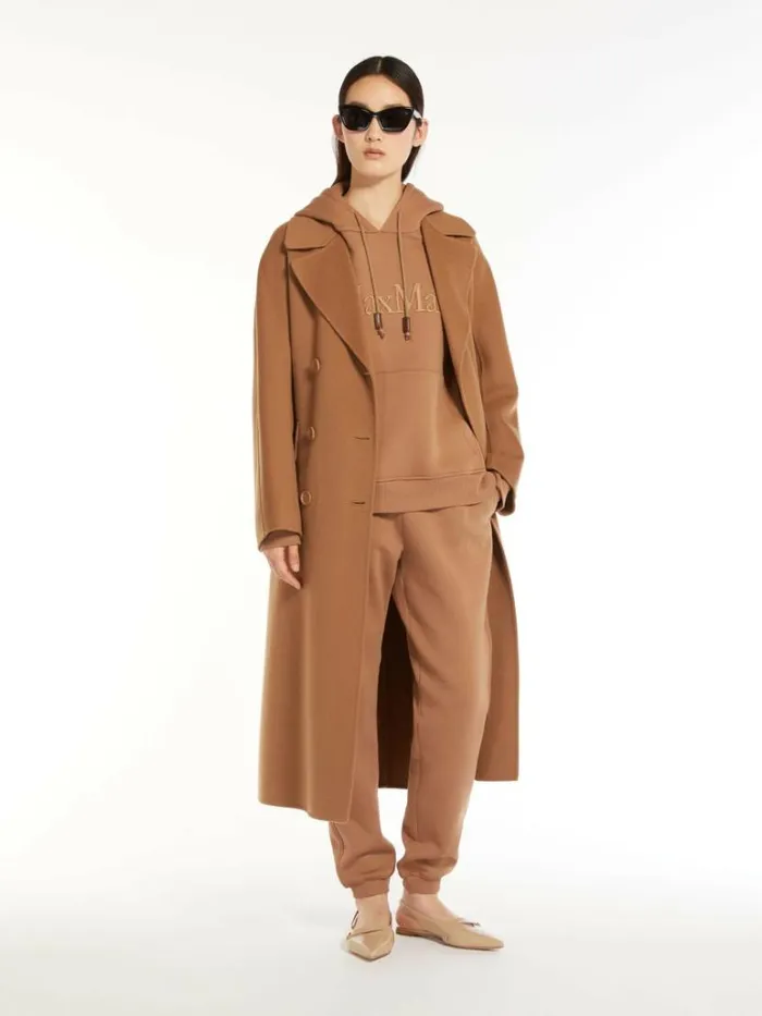 Women Max Mara Trousers And Jeans Cotton Fleece Trousers Hazelnut Brown
