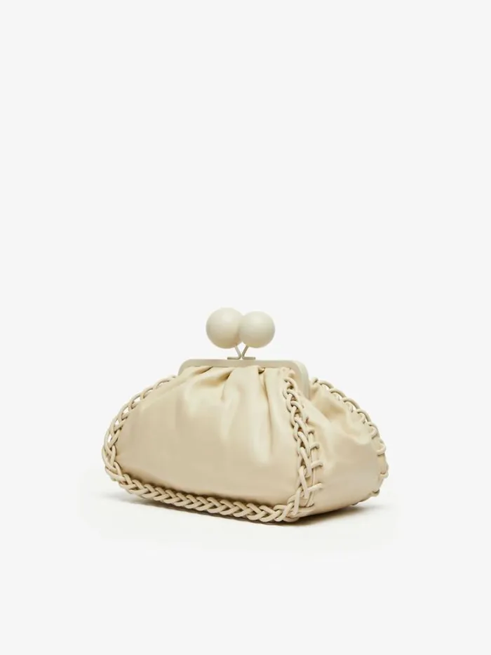 Women Max Mara Weekend Bag Medium Leather Pasticcino Bag Ivory