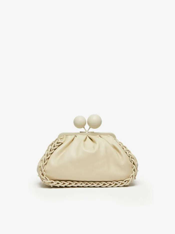 Women Max Mara Weekend Bag Medium Leather Pasticcino Bag Ivory