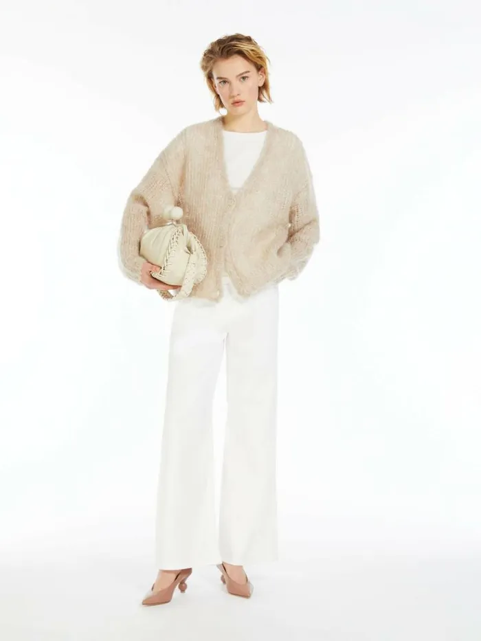 Women Max Mara Weekend Bag Medium Leather Pasticcino Bag Ivory
