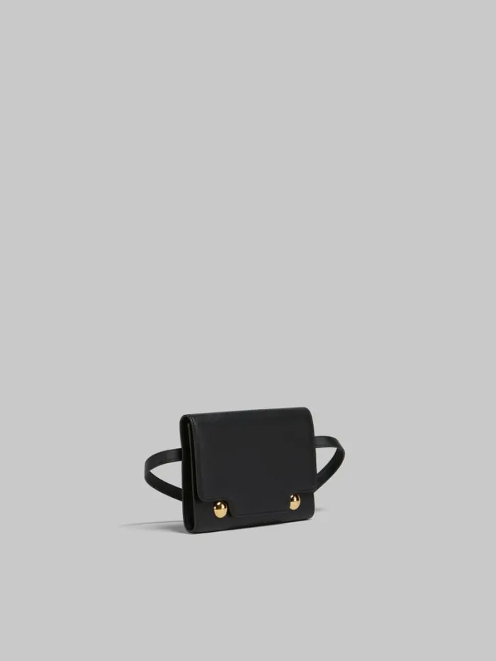WomenMen Marni Trunkaroo Bag Black Leather Trunkaroo Bum Bag