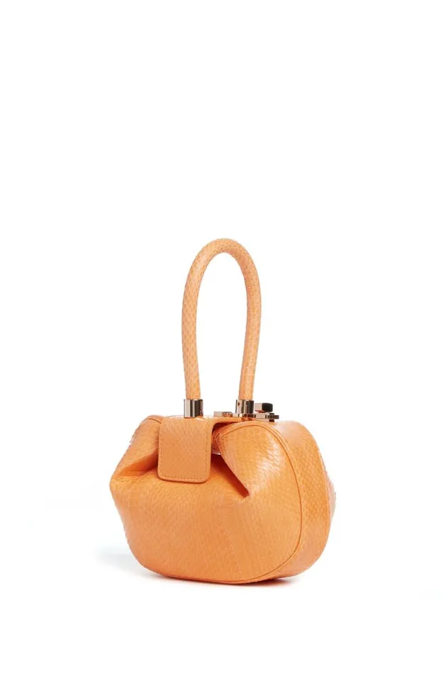 WomenMen Mini Bags Gabriela Hearst Demi Bag In Fluorescent Orange Snakeskin