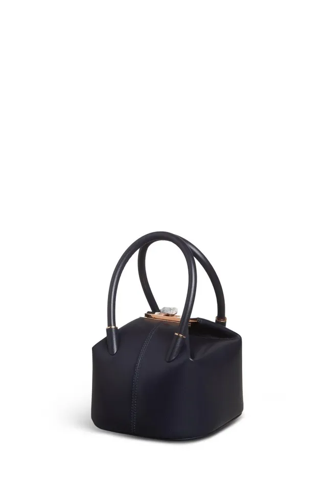 WomenMen Mini Bags Gabriela Hearst Mini Baez Bag In Navy Nappa Leather