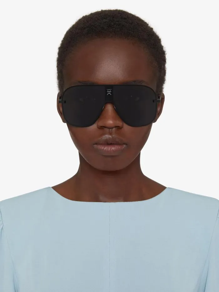 WomenMen Sunglasses Givenchy 4GEM Unisex Sunglasses In Metal Black WomenMen Sunglasses Givenchy 4GEM Unisex Sunglasses In Metal Black