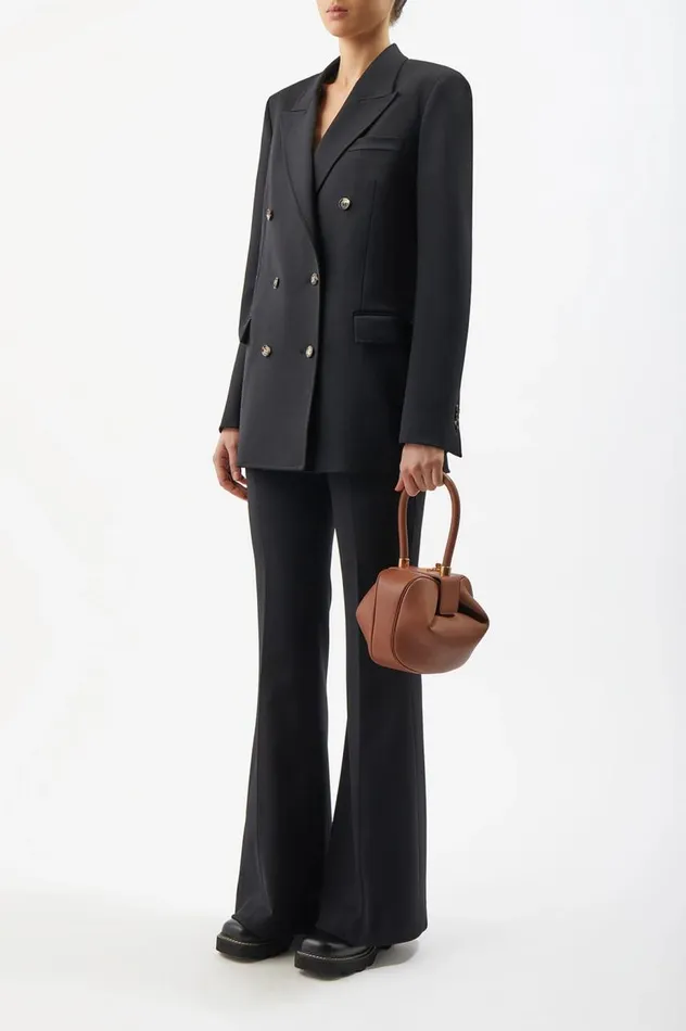 WomenMen Top Handles Gabriela Hearst Nina Bag In Chocolate Snakeskin