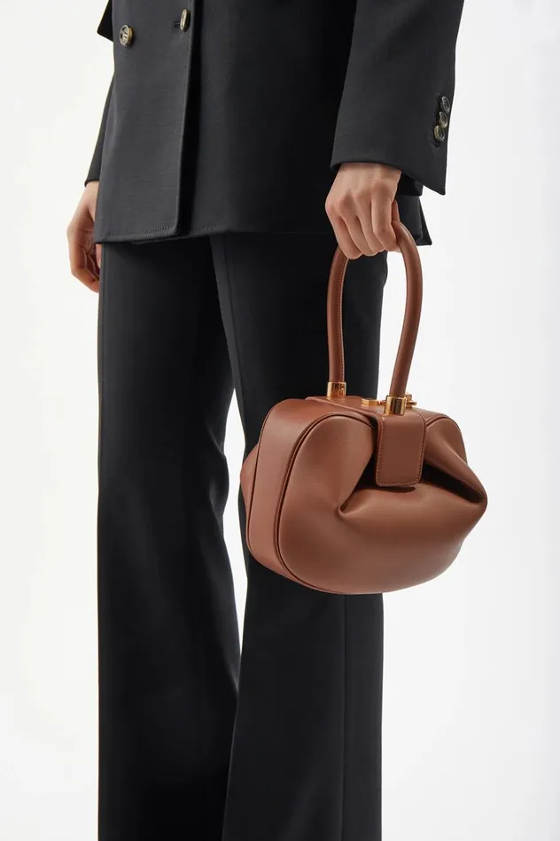 WomenMen Top Handles Gabriela Hearst Nina Bag In Chocolate Snakeskin
