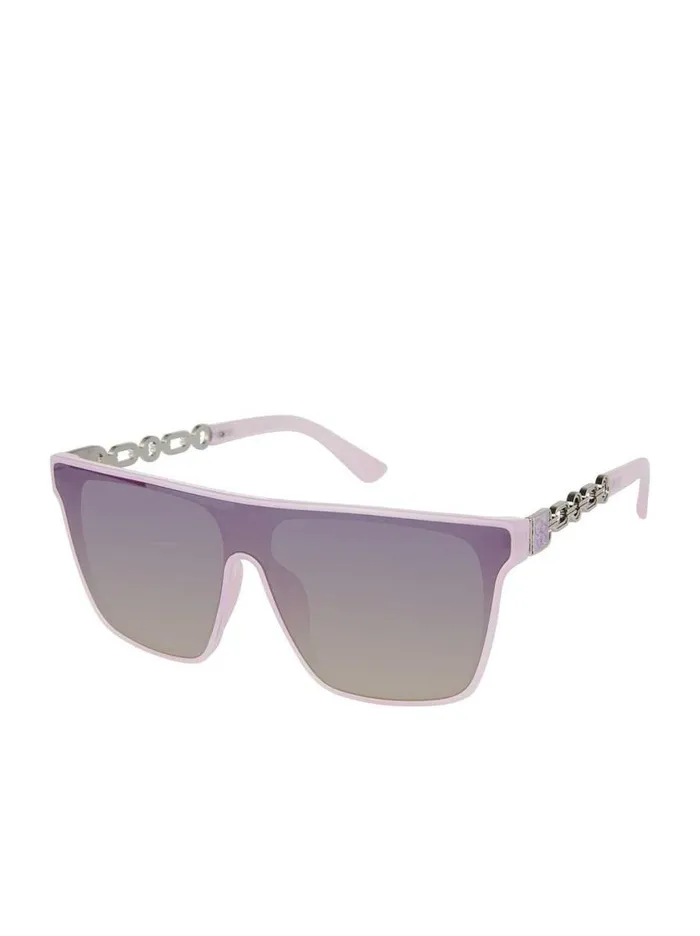 Women Metal Square Shield Sunglasses In Lavender Jessica Simpson Sunglasses