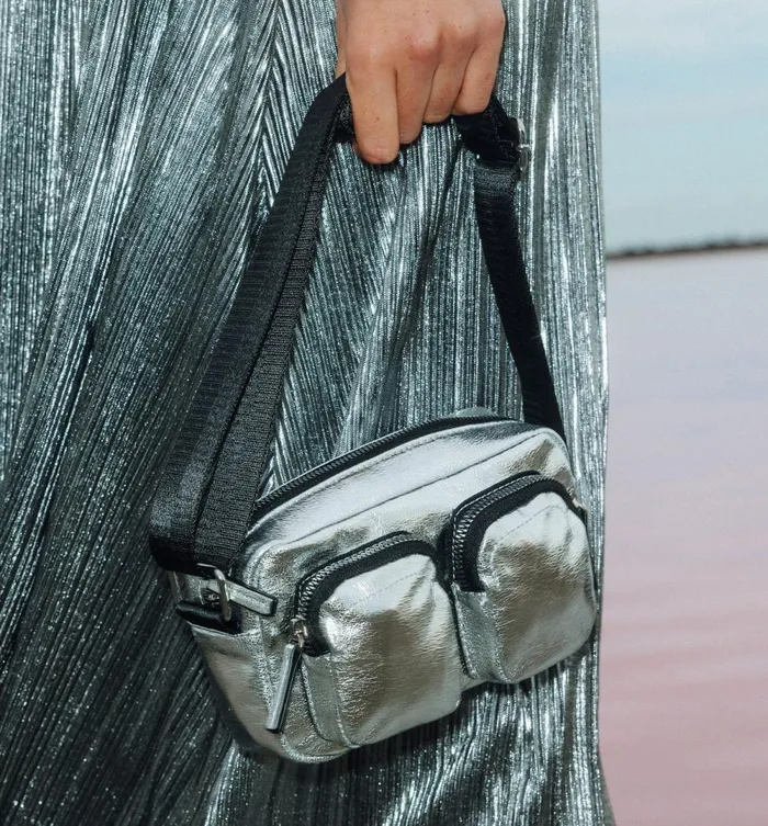 Women Metallic Handbag 8211 Silver Promod Bags