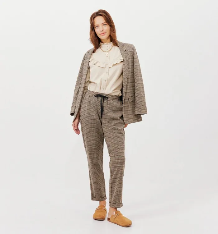 Women Milano Jersey Jogging Trousers 8211 Multicolour Checks Promod Trousers Women Milano Jersey Jogging Trousers 8211 Multicolour Checks Promod Trousers