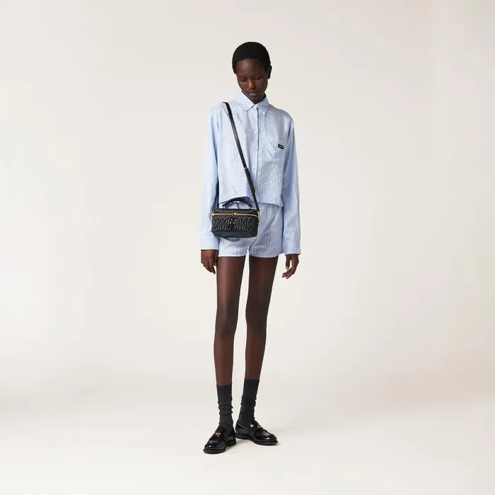 Women Mini Bags Miu Miu Matelass Nappa Leather Shoulder Bag Black Women Mini Bags Miu Miu Matelass Nappa Leather Shoulder Bag Black