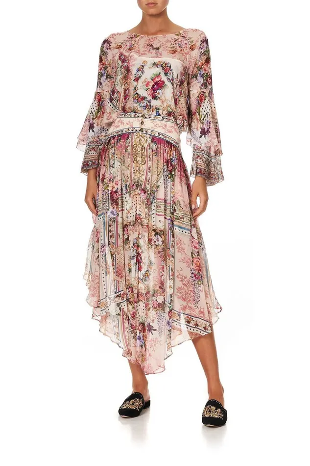 Women Modest Clothing Camilla Shaped Waist Skirt Summoned By A Rose