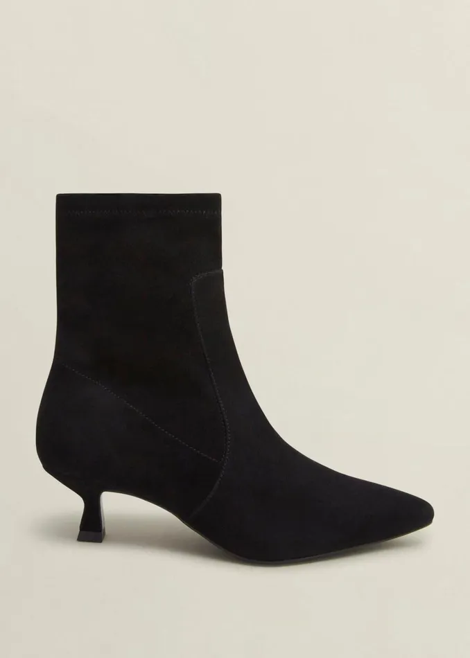 Women Morgan Suede Stretch Boots Black Hobbs Boots