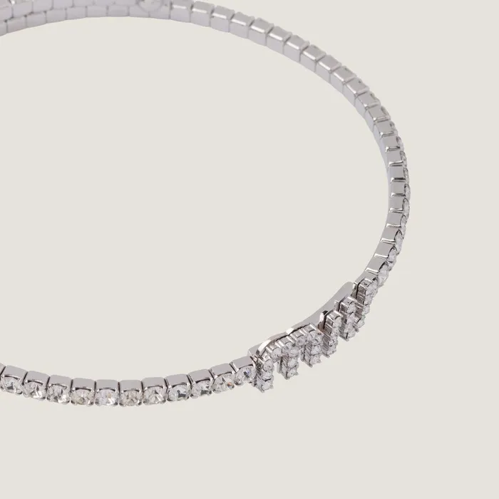 Women Necklaces Miu Miu Crystal Necklace Steelcrystal Women Necklaces Miu Miu Crystal Necklace Steelcrystal