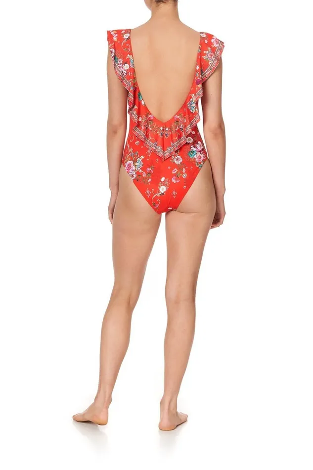 Women One Pieces Camilla Deep V Frill One Piece Cameos Can Can