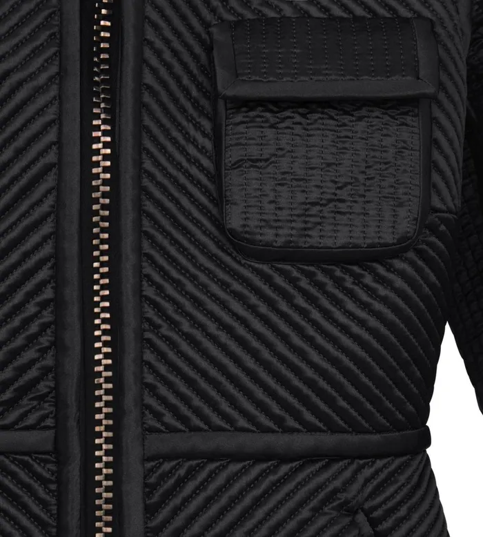 Women Outerwear Tom Ford Pinstripe Quilted Silk Satin Jacket Black Women Outerwear Tom Ford Pinstripe Quilted Silk Satin Jacket Black