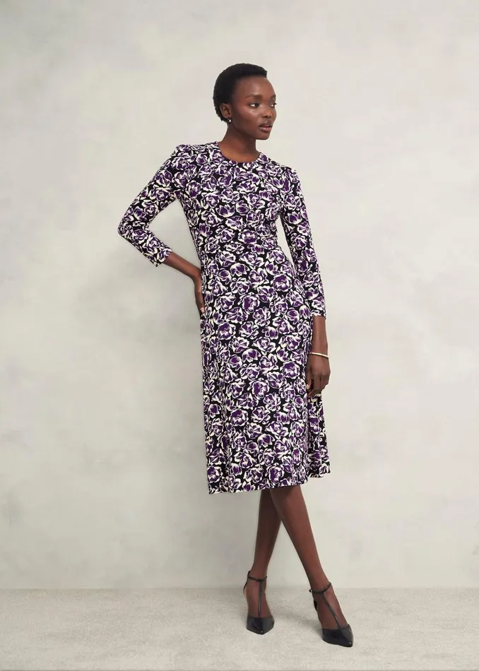 Women Paige Jersey Dress Purple Multi Hobbs Dresses and Jumpsuits