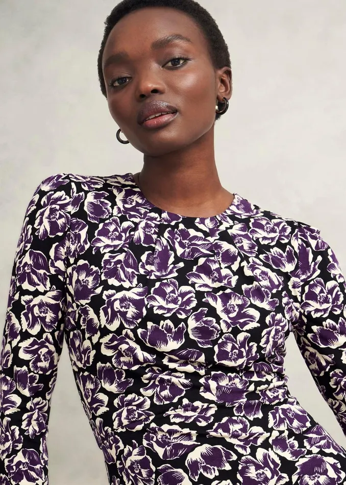 Women Paige Jersey Dress Purple Multi Hobbs Dresses and Jumpsuits