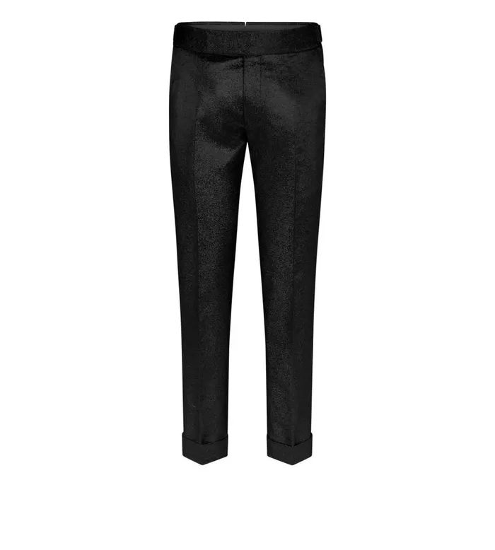Women Pants and Shorts Tom Ford Iridescent Sable039 Tailored Pants Black